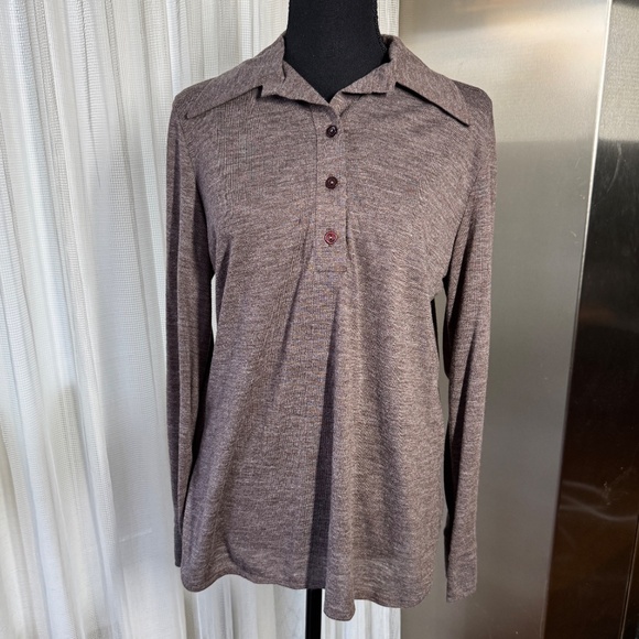 Vintage 1970s set, jacket and blouse, tie belt, taupe, NWT, Paris Star, 12 (M/L) - Picture 8 of 15